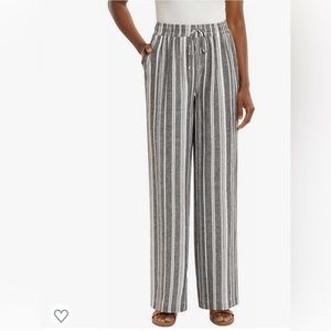 NWOT BRIGGS Women’s Linen Blend Pants With Pockets.